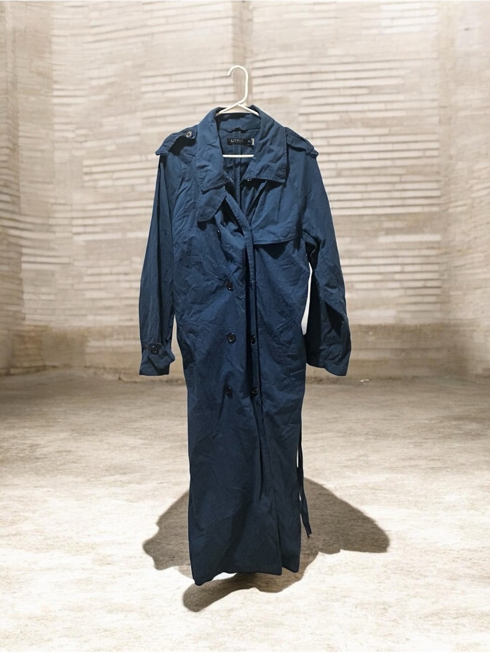 Lauren Ralph Lauren Navy Double-Breasted Trench Coat